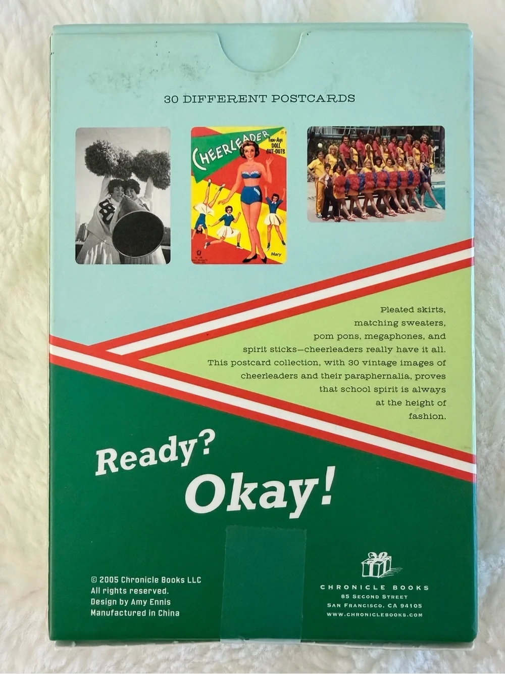 Vintage 2005 Chronicle Books Cheerleader Postcard Lot - 24/30 Cards - Y2K Retro